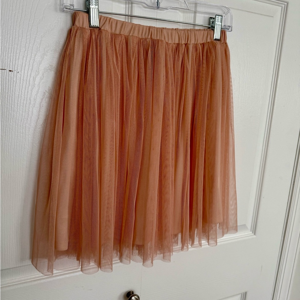 Elegant Tan Tulle Skirt